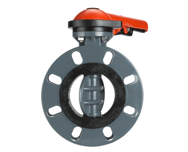 Van de Lande uPVC Butterfly Valve with Stainless Steel 316 Shaft | Multidrilled