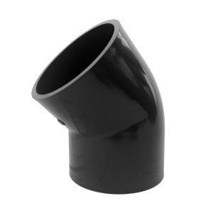 45-degree elbow PVC fitting for plumbing