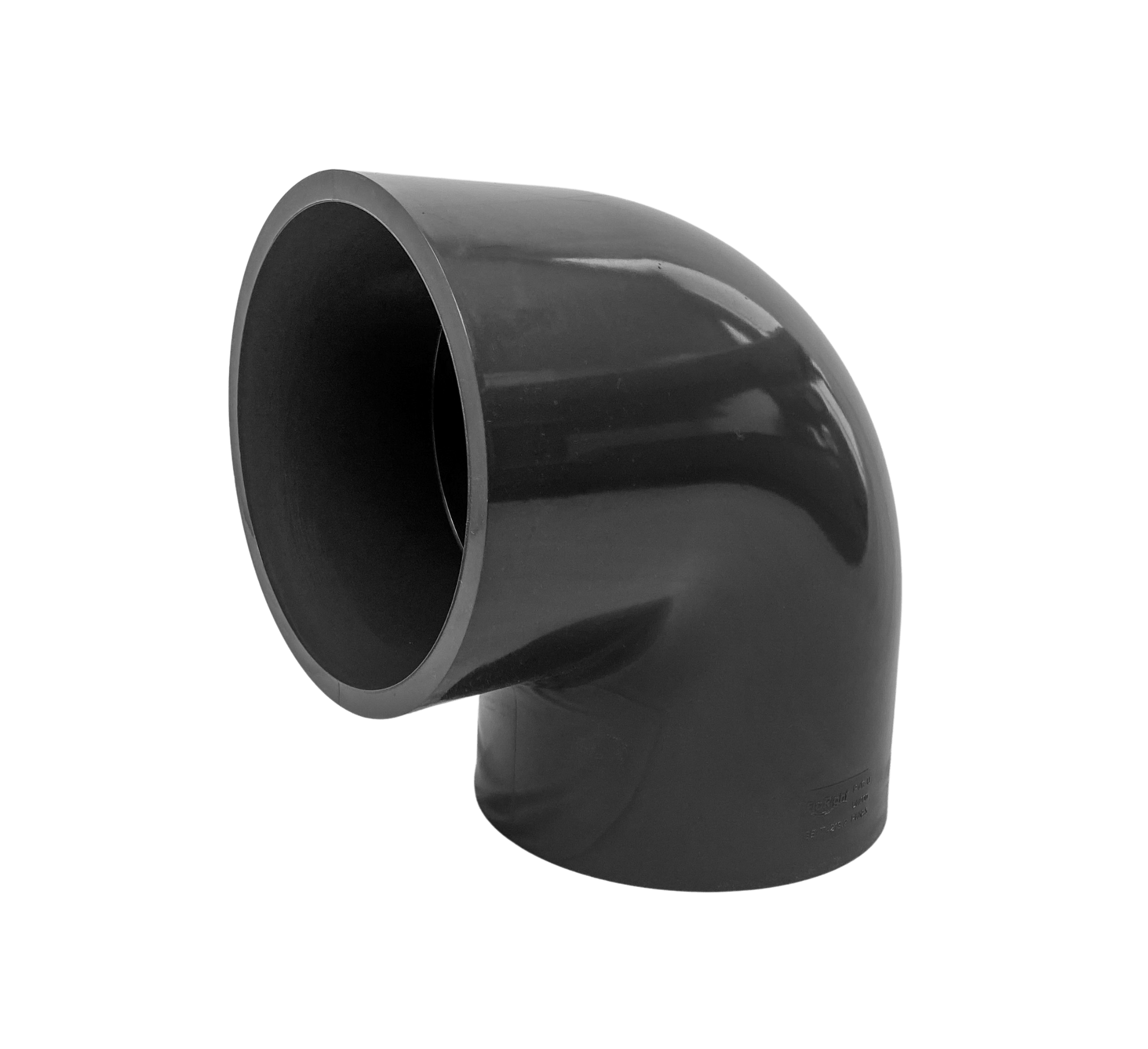 90-degree elbow fitting for PVC piping systems
