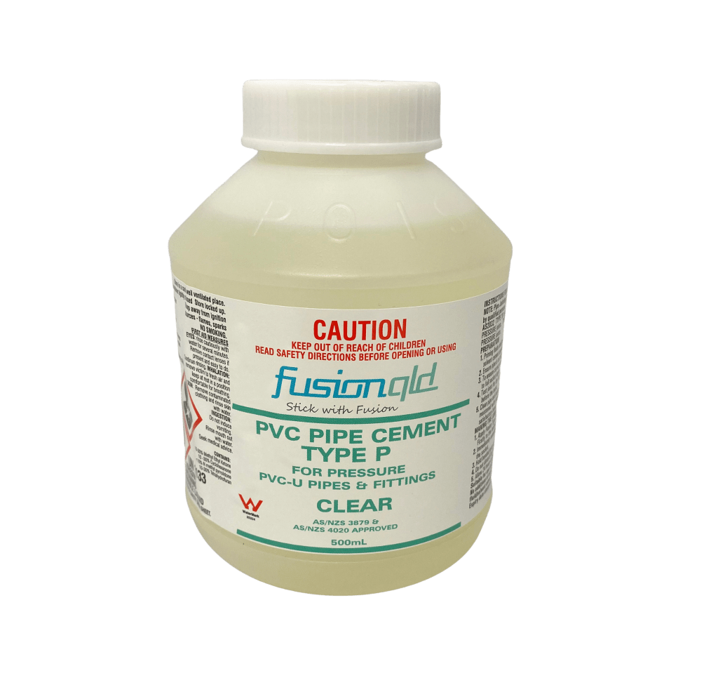 Clear PVC Pipe Cement from Fusion QLD