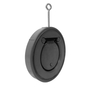uPVC Swing Check Valve Wafer Type – high-pressure non-return valve for one-way fluid flow, suitable for vertical and horizontal installations, sizes 65mm–200mm.